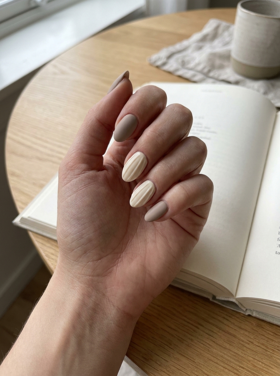 Minimal Shell Accent Nails